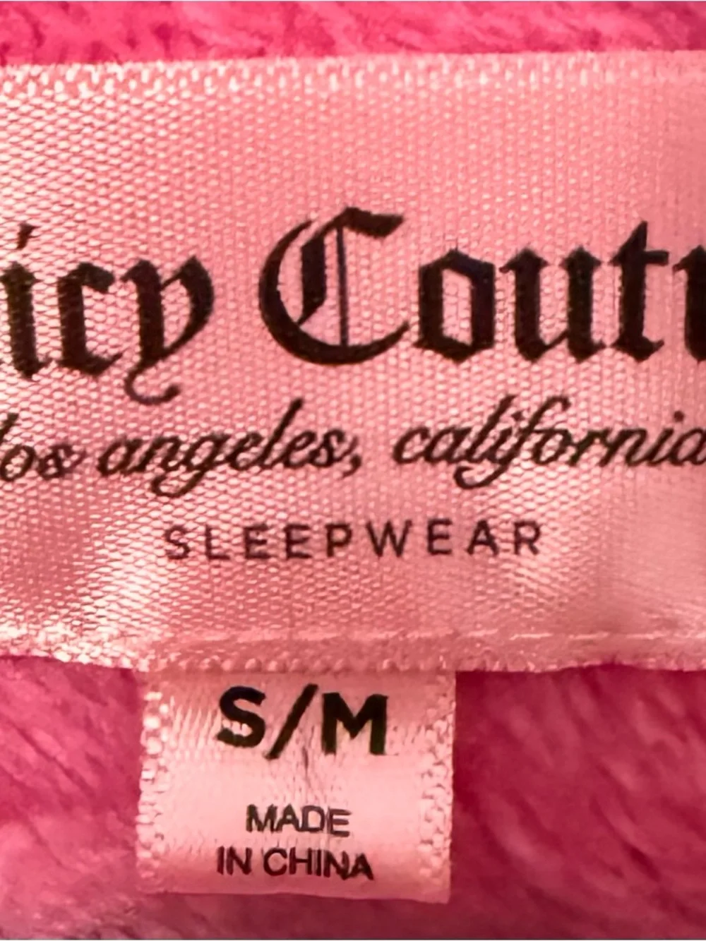 Pink Embossed Logo Fleece Hooded Plush Robe Belted Bathrobe